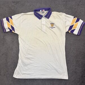 Vintage 90s Washington huskies athletic training staff polo shirt size large